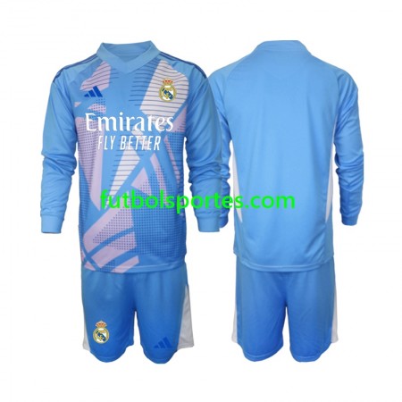 Camiseta Real Madrid Portero Niño Primera Equipación 2024/2025 Manga Larga